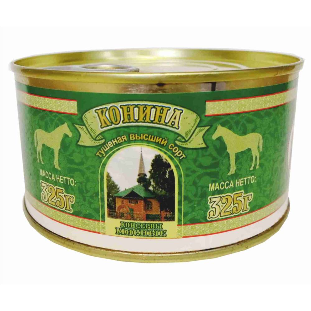 Конина тушеная (жел/банка)
